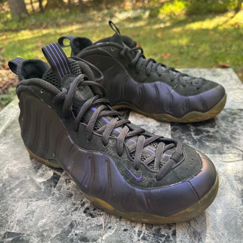 Nike Air Foamposite One Eggplant 2009 314996-051 Size 9.5 Men ( SOLE DETACHED) - Picture 10 of 16